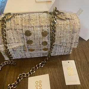 Kooreloo Flap Chain Crossbody Tweed Bag with box and tag